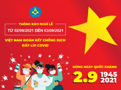 Thông báo nghỉ lễ Quốc Khánh nước CHXHCN Việt Nam 02/09/2021