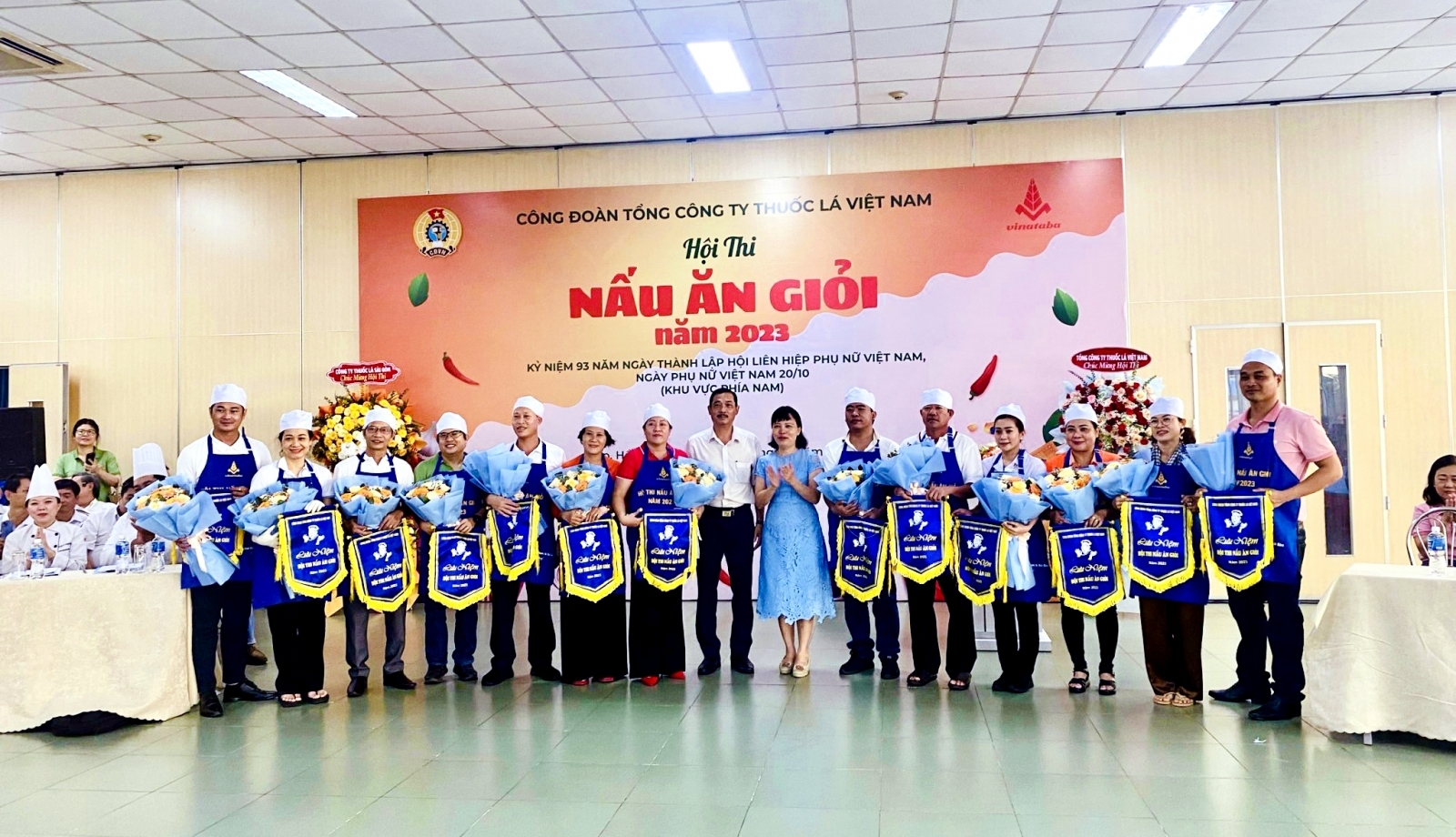 Chúc mừng đội thi của Công ty Vina Toyo đạt Giải 3: Hội thi Nấu ăn giỏi năm 2023 do Công đoàn Tổng công ty Thuốc lá Việt Nam tổ chức ngày 12.10.2023